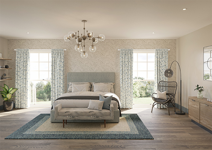 Mosaic Tile, Denim - Made to Measure Curtains - Image 14